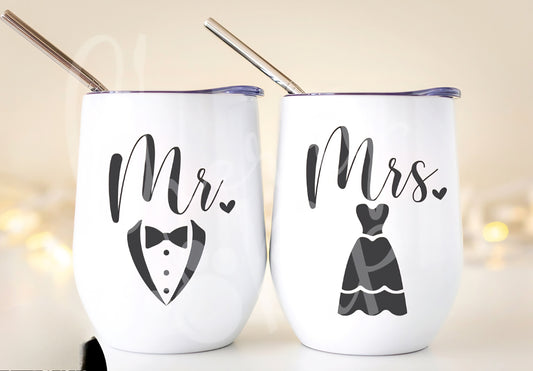 Mr & Mrs Wine Tumbler